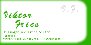 viktor frics business card